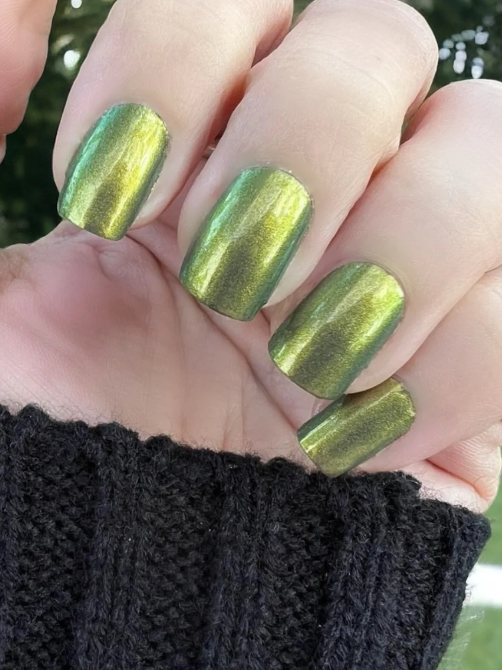 *Retired* Color Street: Miss Polaris | Moss Green Gold Earthy Duochrome Fall